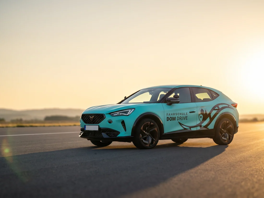 Cupra Tavascan der Fahrschule Dom Drive